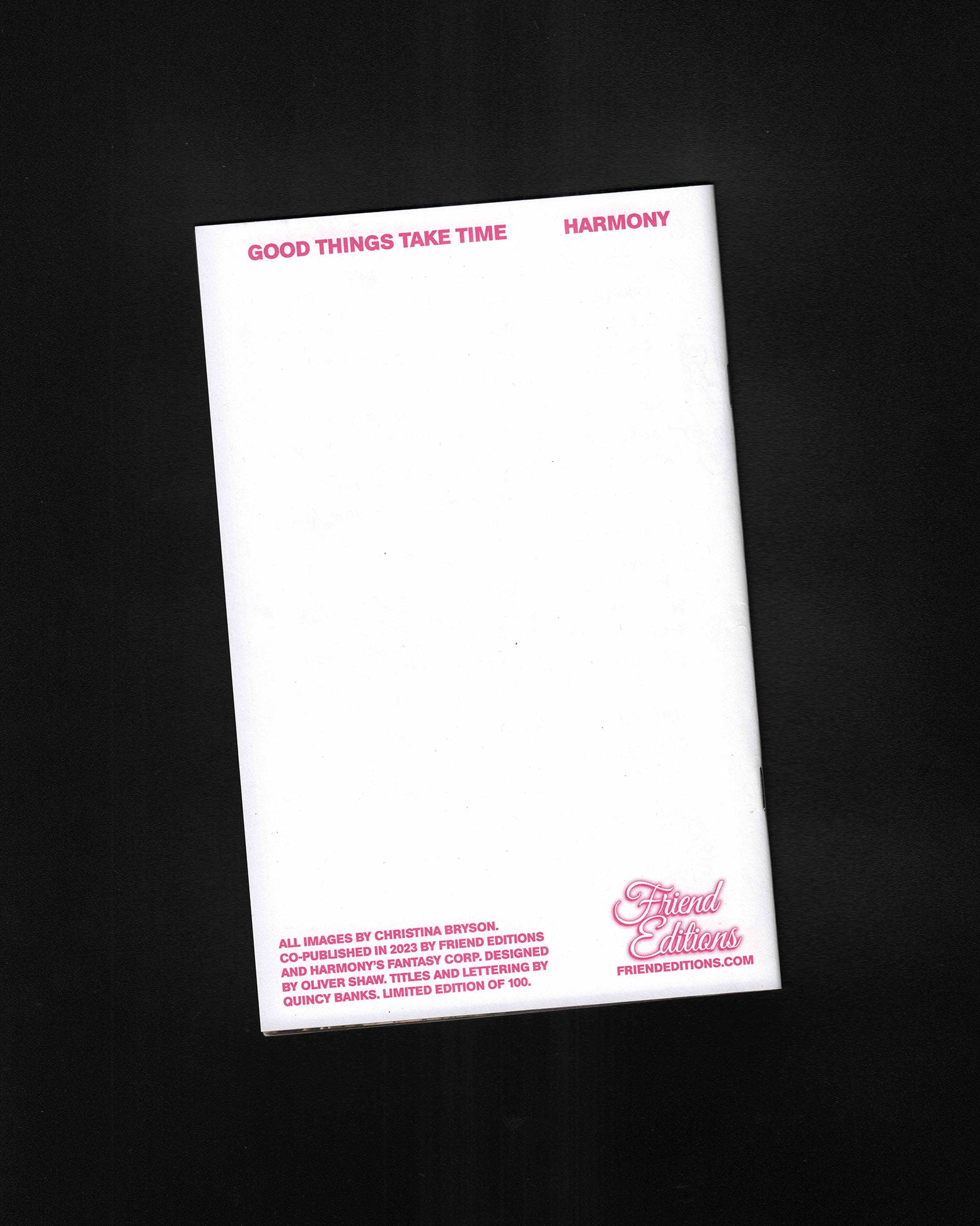 Good Things Take Time: Harmony