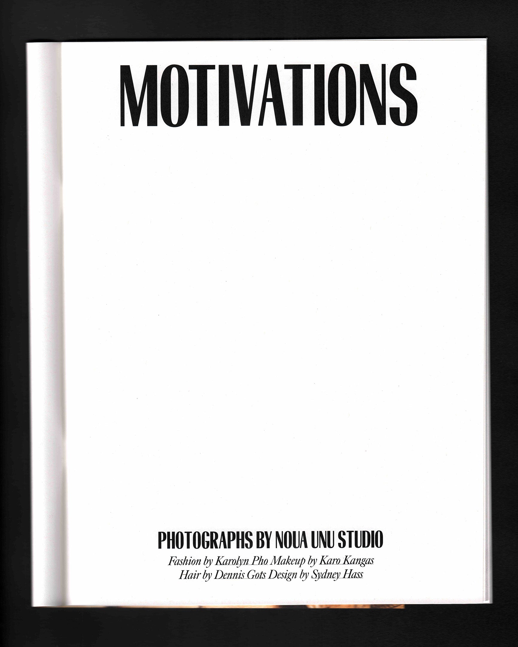 Motivations: Noua Unu Studio & Karolyn Pho