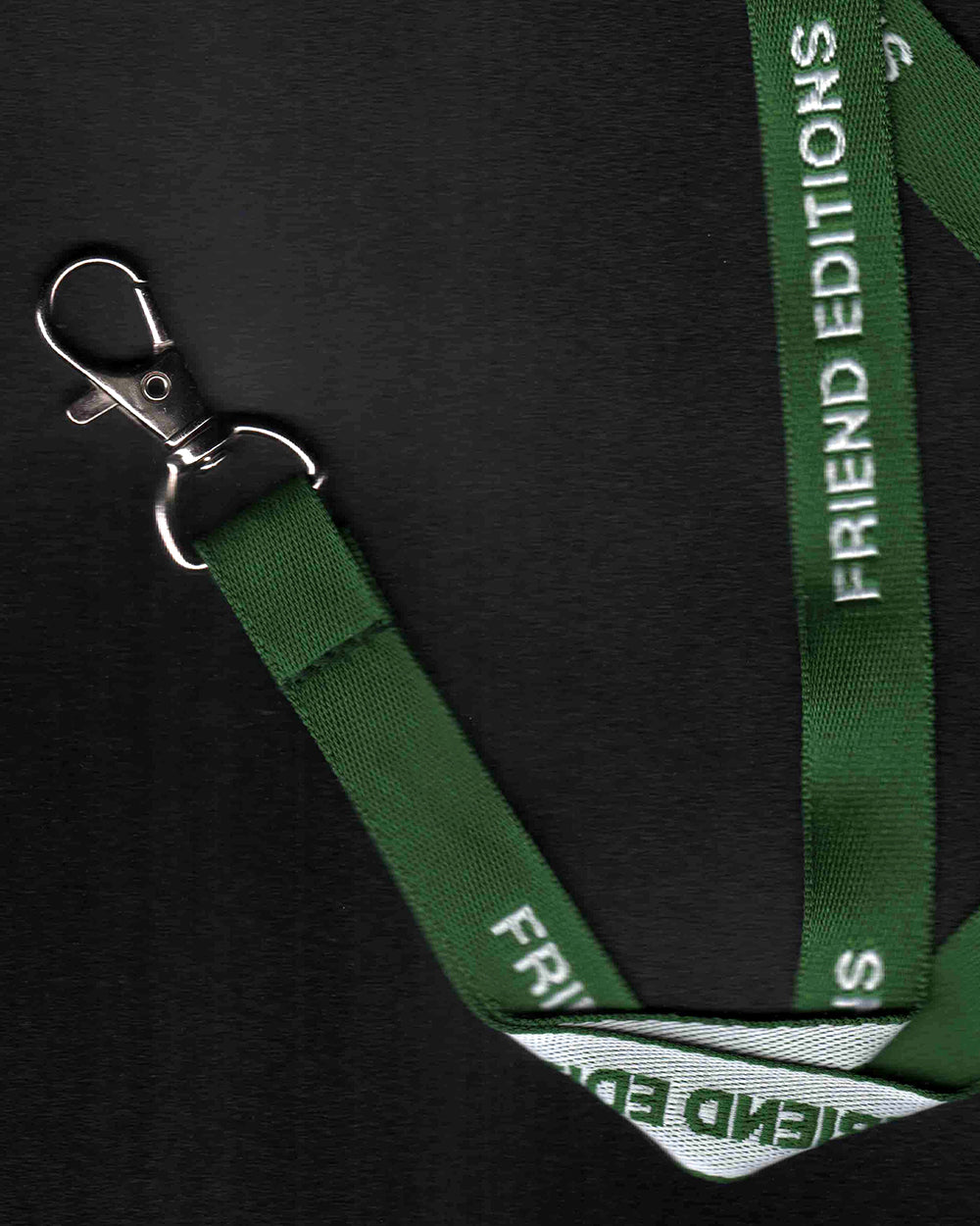 FE Monogram Key Lanyard: Green / White