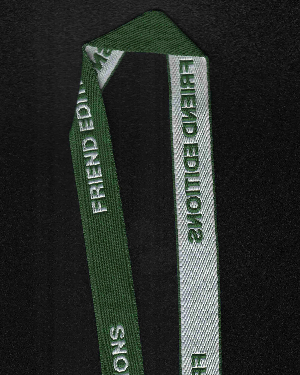 FE Monogram Key Lanyard: Green / White