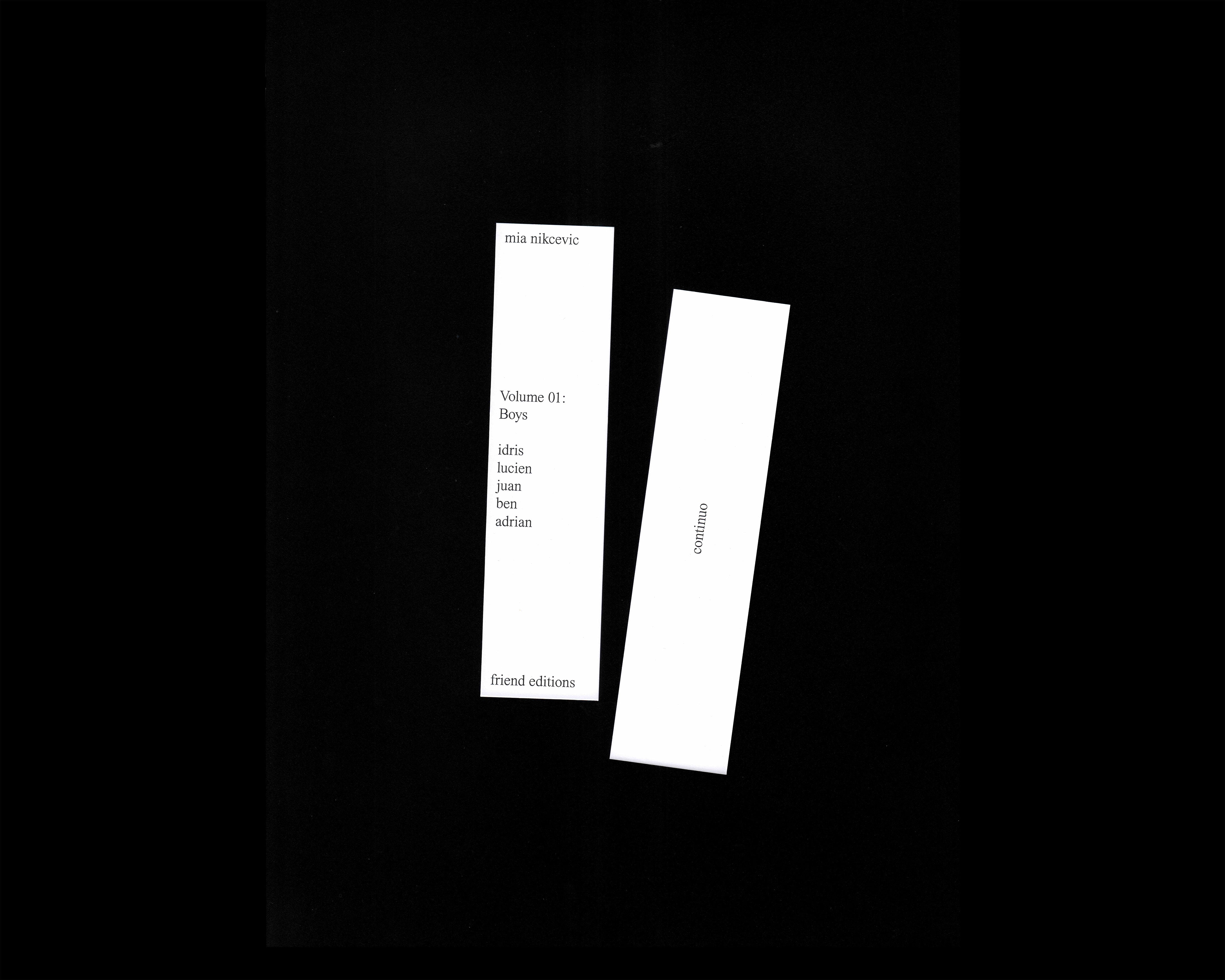 Continuo (Volume 01: Boys): Mia Nikcevic