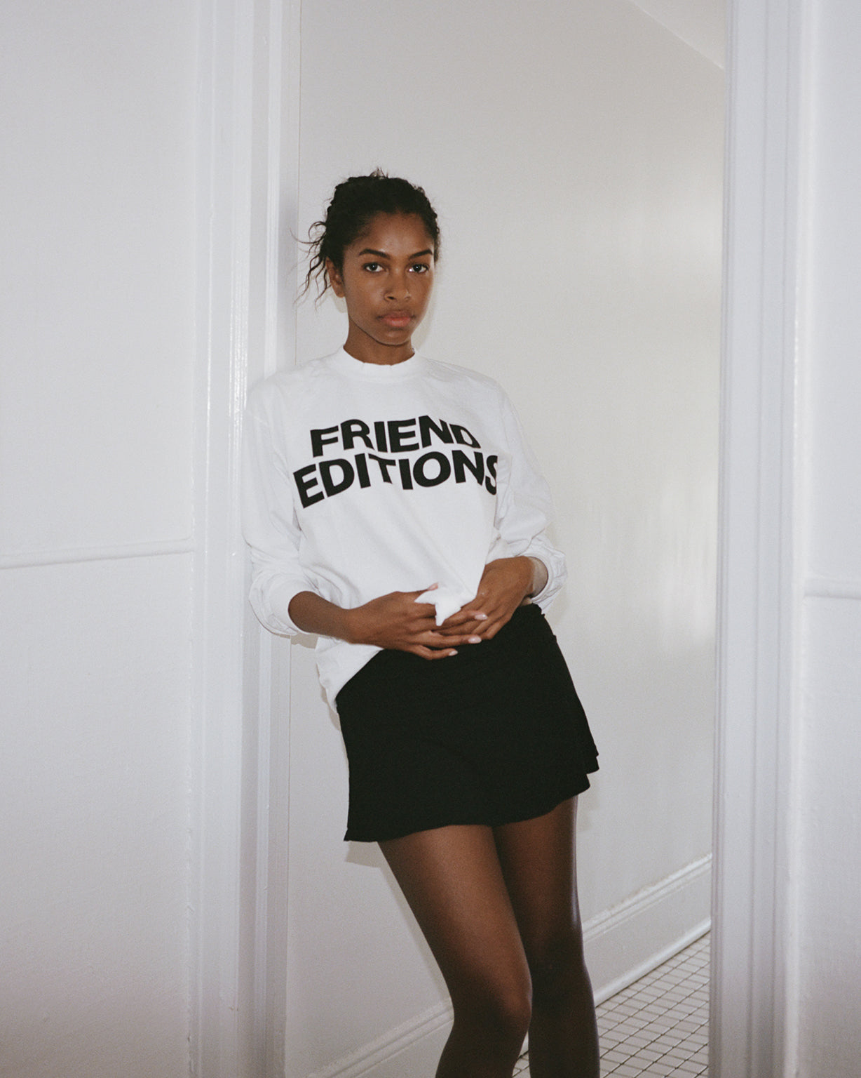 FE Monogram Tee: Two Lines (Black/White)
