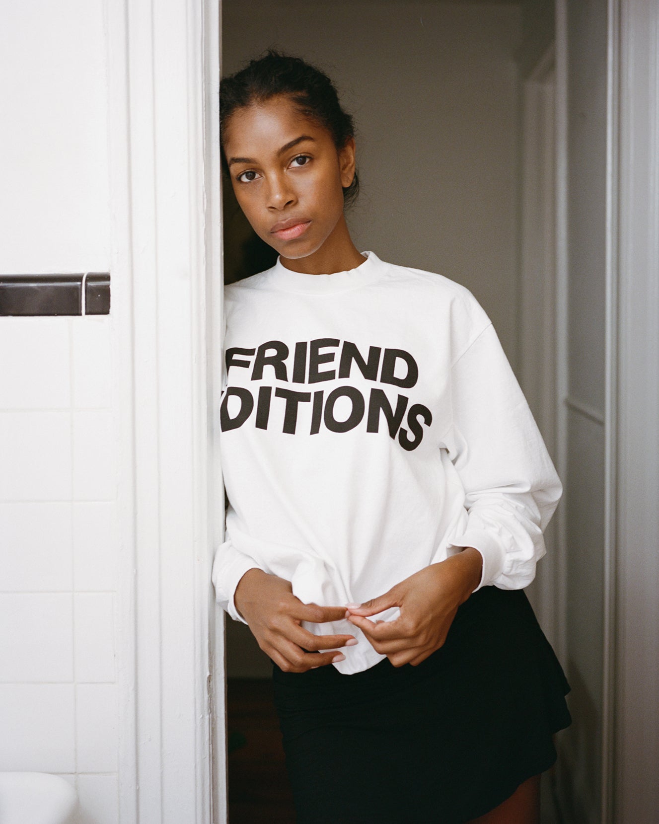 FE Monogram Tee: Two Lines (Black/White)