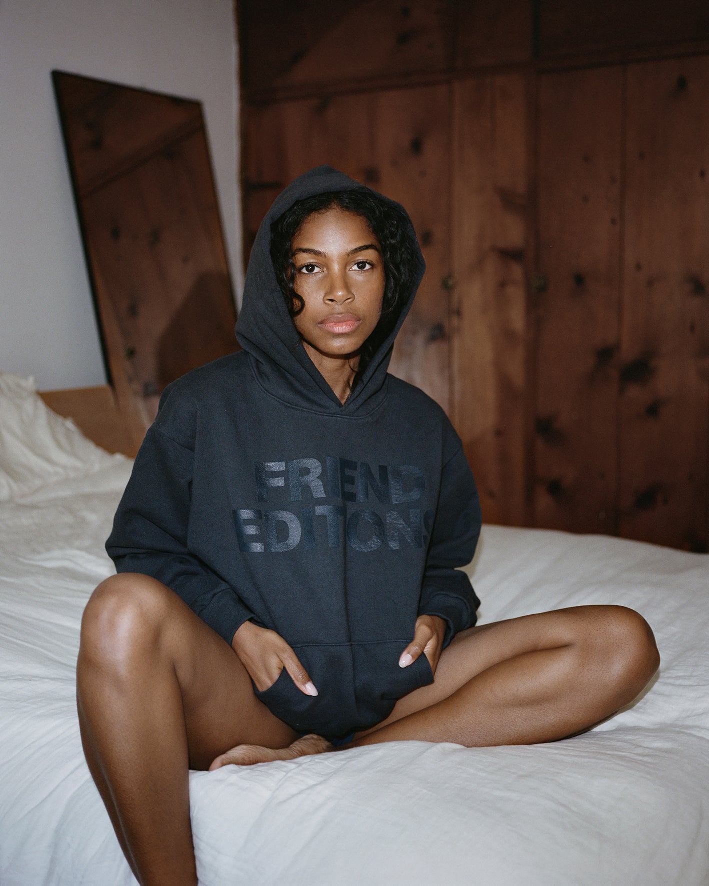FE Monogram Hoody: Two Lines (Navy/Dark Navy)