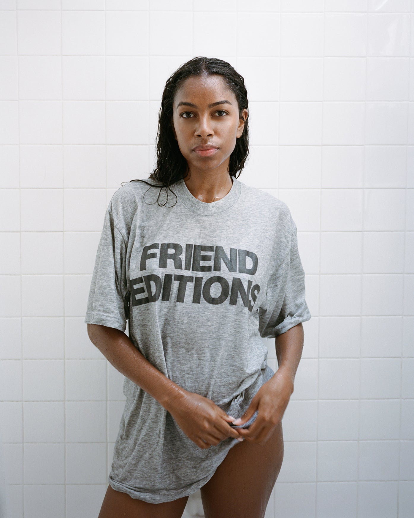 FE Monogram Tee: Two Lines (Black/Sports Grey)