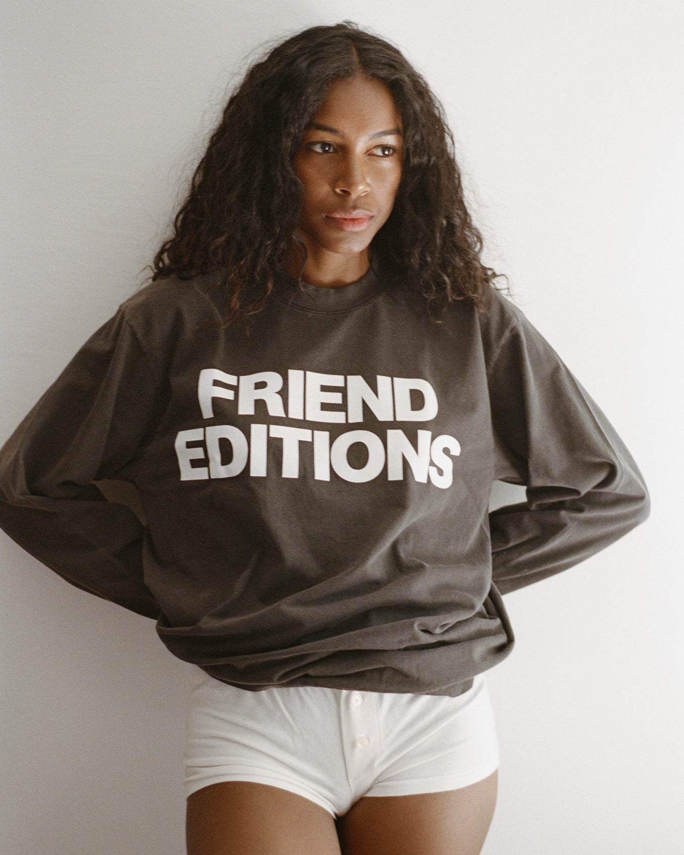 FE Monogram Tee: Two Lines (White/Vintage Black)