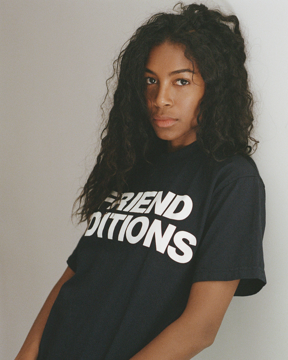 FE Monogram Tee: Two Lines (White/Navy)