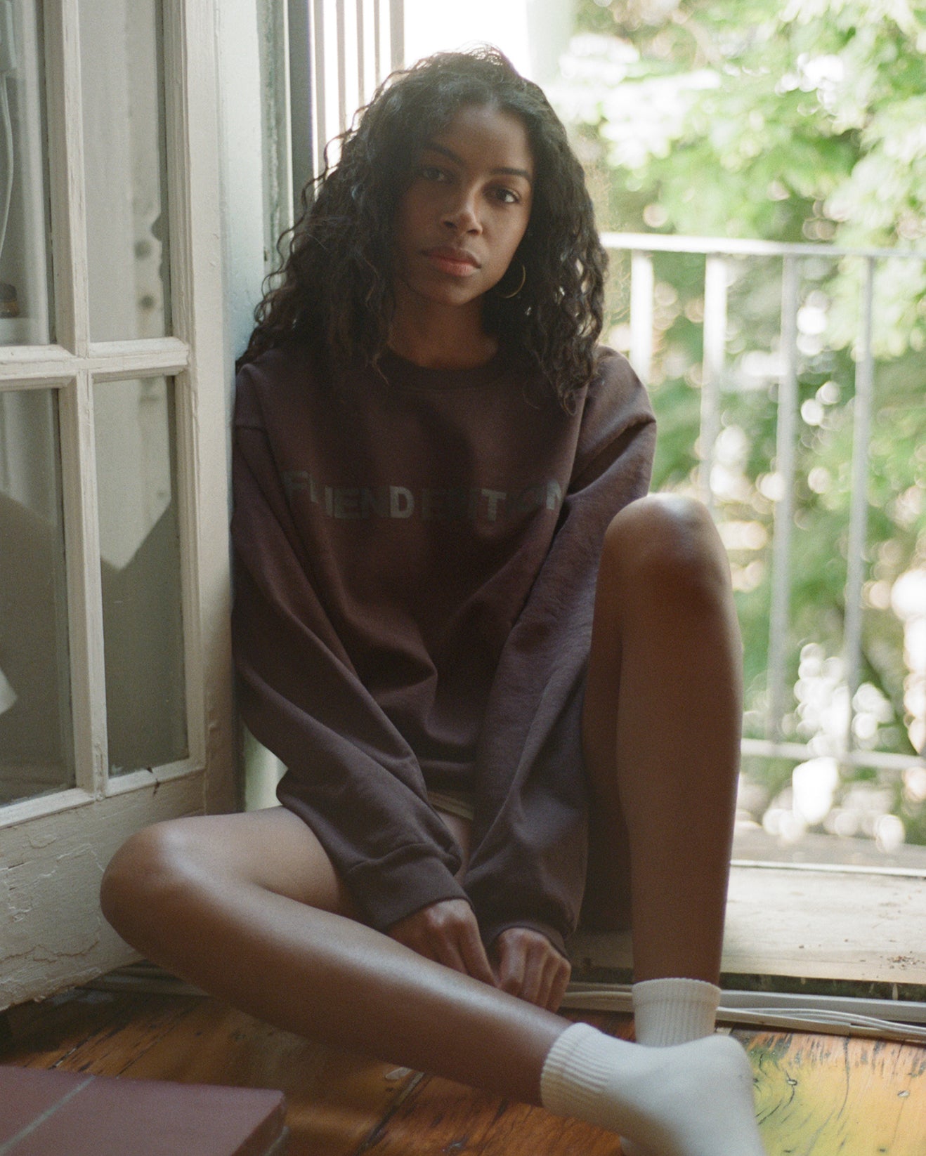 FE Monogram Sweatshirt: One Line (Brown/Brown)