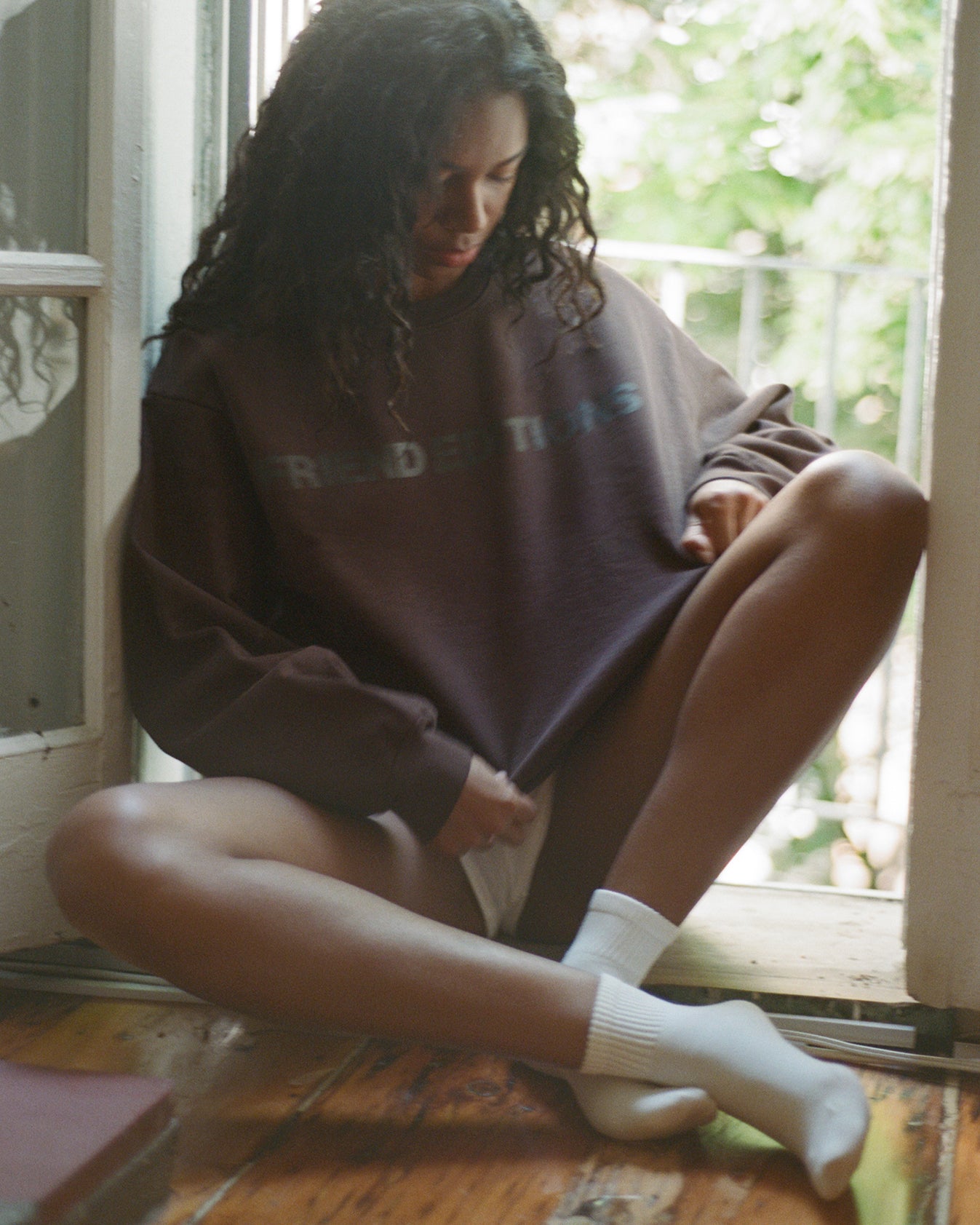 FE Monogram Sweatshirt: One Line (Brown/Brown)