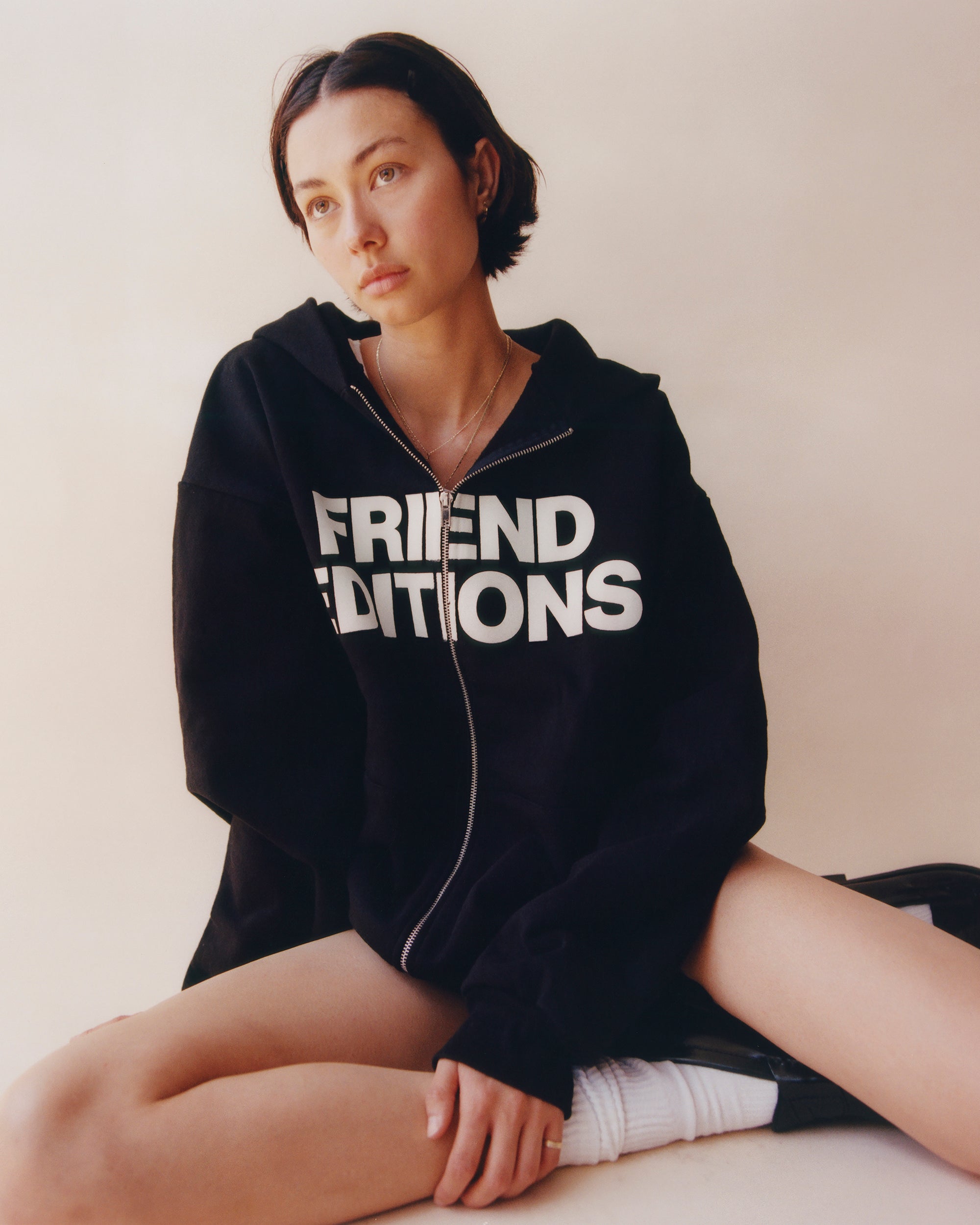 FE Monogram Hoody: Two Lines Zip – FRIEND EDITIONS