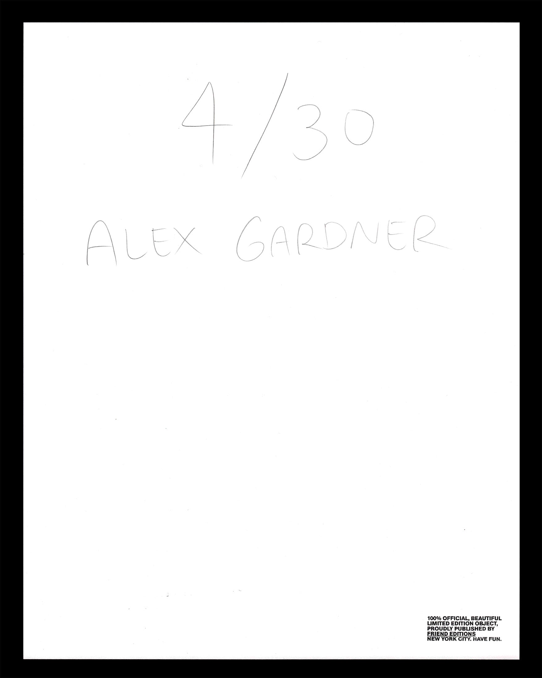 We All Exist Right Now (book and print): Alex Gardner